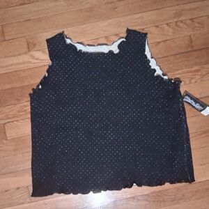 Winding Rivers Black Knit Vest Size Large New